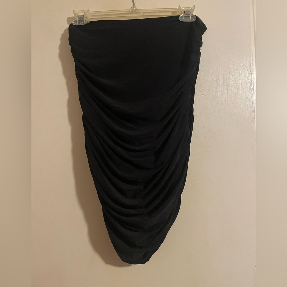 Express Black Ruched Skirt